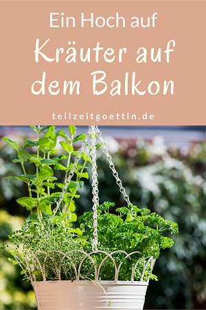 Ein Hoch auf Kräuter auf dem Balkon